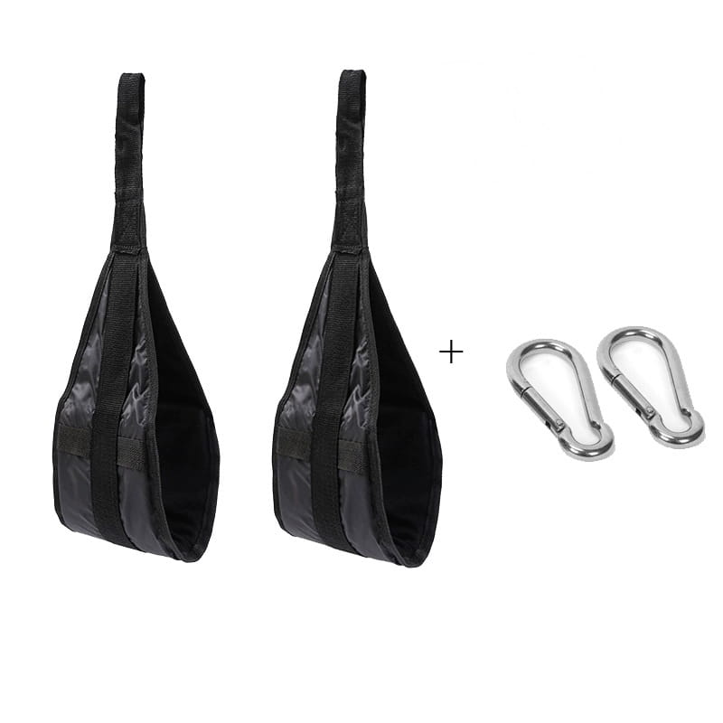 black fabric ab sling straps heavy duty hanging leg raise straps with reinforced straps and a sleek, durable design