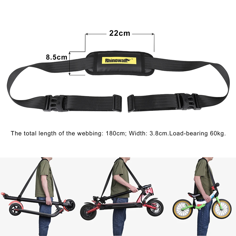 Rhinowalk Electric Bike Scooter Hand Carrying Straps Skateboard Portable Carry Handle Band Belt Webbing Hook Fit For Xiaomi