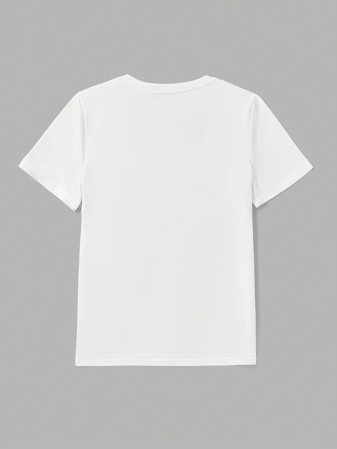 Women's Casual Short Sleeve T-Shirt with Colorful Floral Simple Design Print Round Neck Soft Fabric Attire Fashion Woman Top