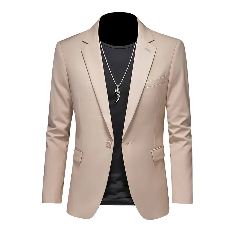 Mens Suit 2025 New Plus Size Slim Fit Single Breasted Blazer Professional Wedding Business Party Office Formal Jacket Coats