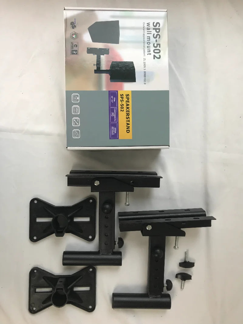 1 Pair Speaker Wall Mounts Brackets Professional Adjustable All Metal Stands Audio Telescopic Wall Mounting Accessories