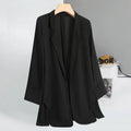 Women's Clothing Solid Long Blazers Thin Spring Summer Temperament Premium Elegant Casual Fashion Office Lady Formal Cardigan