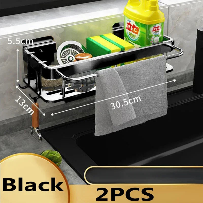 Bathroom Shelf Kitchen Storage Organizer Aluminum Alloy Shampoo Rack Shower Shelf Bathroom Accessories No Drill Shelf