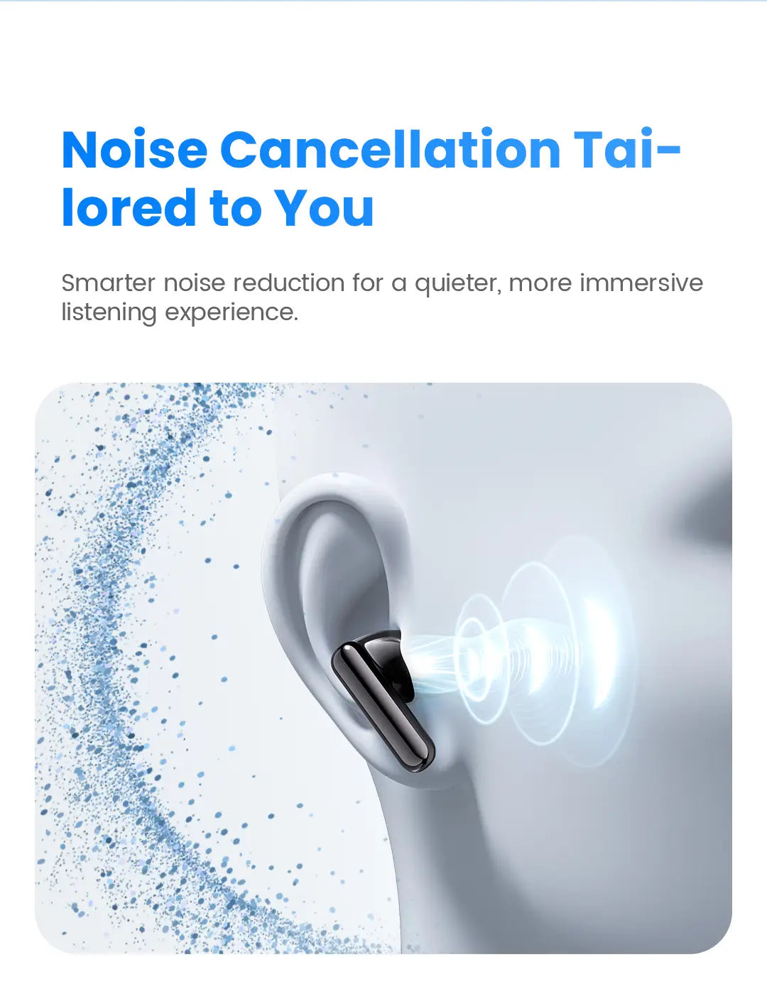Écouteurs sans fil Haylou FlowBuds N55 noirs et argentés au design moderne épuré, intégrant une technologie ANC avancée et LDAC, ainsi qu’un étui de charge compact pour une autonomie prolongée.