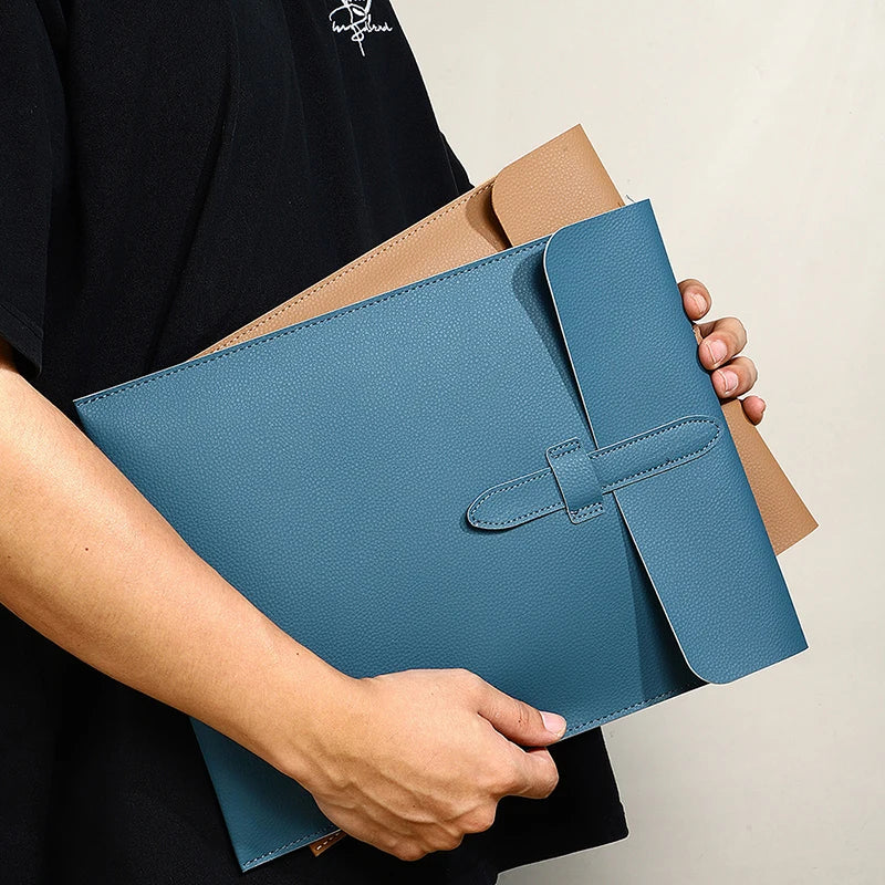 Business Office Leather Personalized Document Bag A4 Paper 13 Inch Laptop Bag Custom Name Luxury Wholesale Versatile Storage Bag