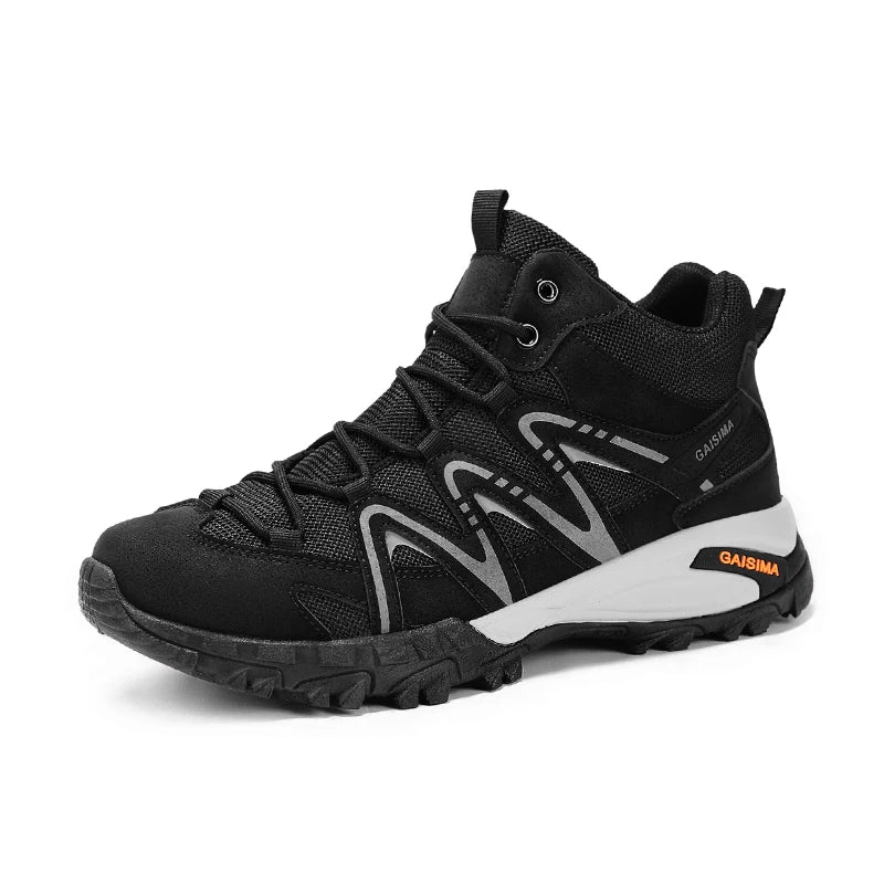 Men's Hiking Boots High Top Trekking Sneakers For Men Platform Camping Sports Shoes Outdoor Breathable Non-slip Climbing Shoes