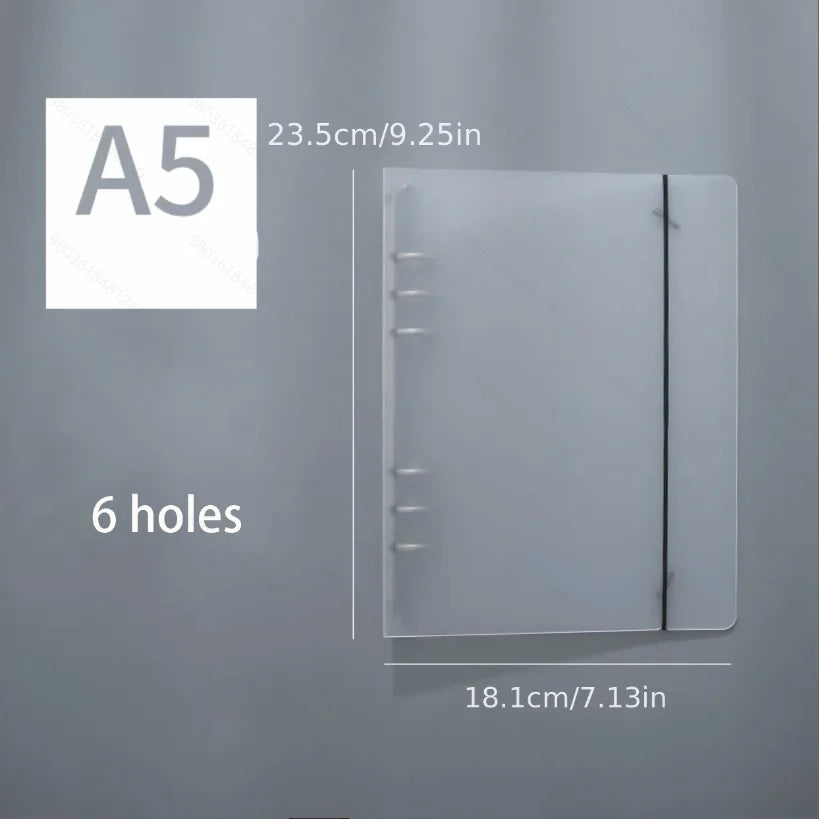 Student Stationery: 1 Pc Loose Leaf Binder Notebook Cover A5 A6  A7 Folder with Ring Binder Inner Cover Diary Office Supplies