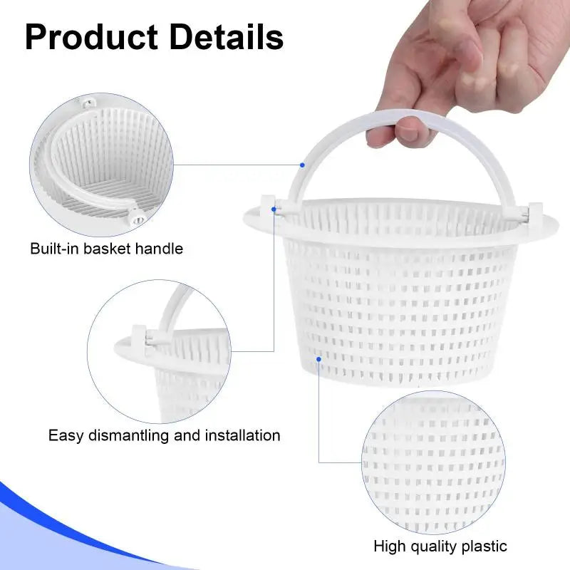 Swimming Wading Sports Pool Cleaning Accessories Skimmer: 2Pcs Wall Drainage Filter Basket