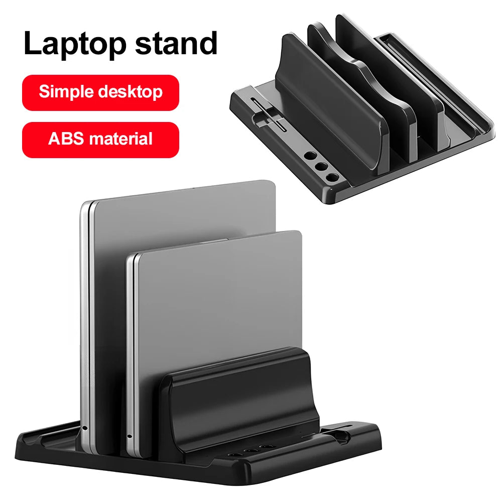 Adjustable Vertical Laptop Stand Width Laptop Holder Space Saving Desktop Organizer for Office Home Computer Storage Accessories