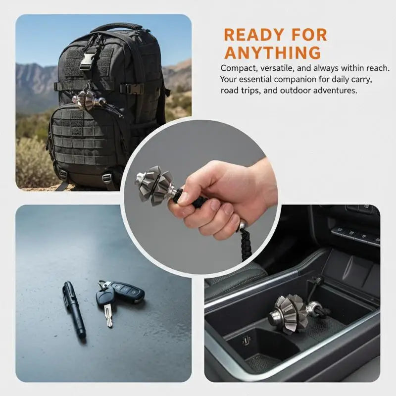 1PC Stainless Steel Personal Security Protection Supplies Emergency Survival Tool for Car Travel Safety