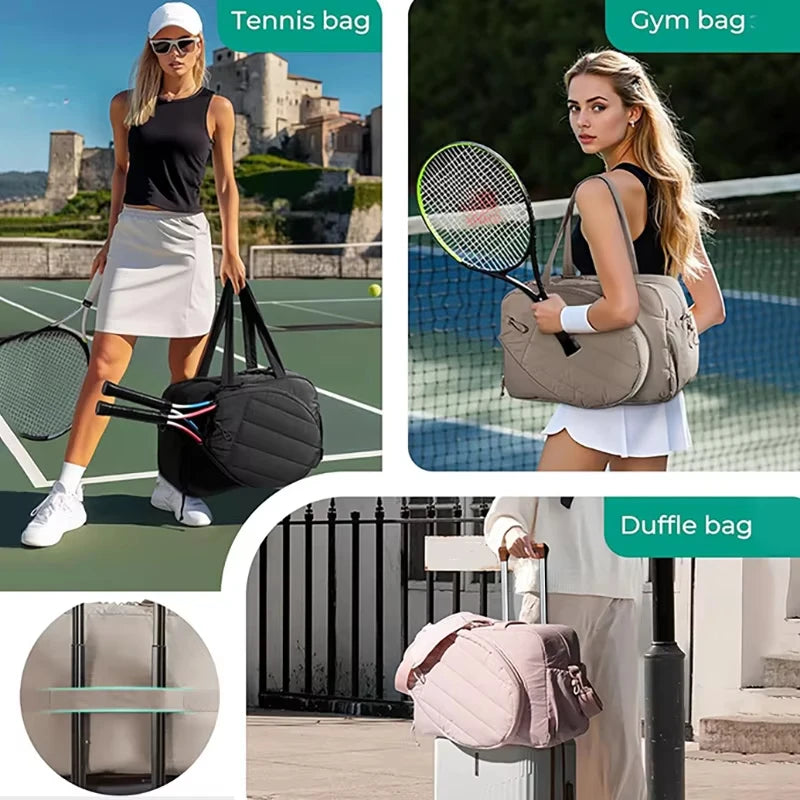 Tennis Rackets Bag Badminton Pickleball Storage Bag Outdoor Travel Sports Training Commuting Shoulder Bags Padel Handbag