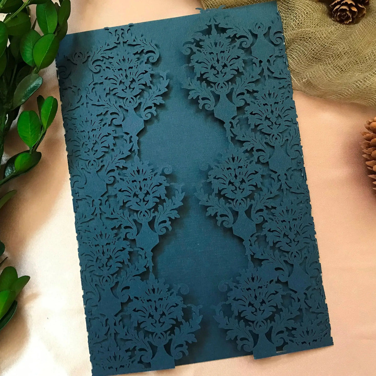 10pcs Ivory,Deep Blue Laser Cut Wedding Invitation Cards,Invite,Birthday Invitation,Greeting for Party Favor Gift Decoration