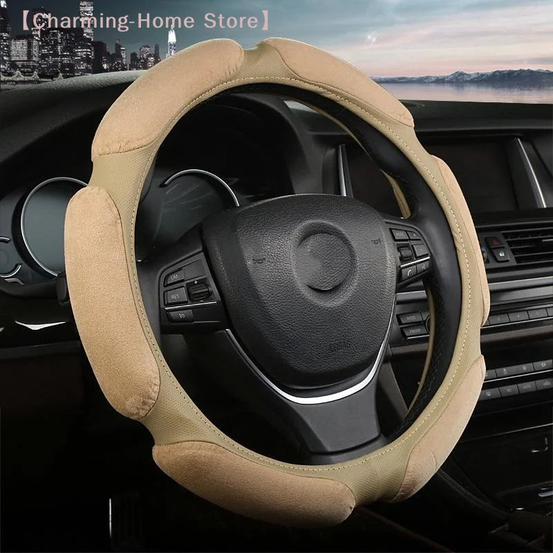 【M】Steering Wheel Cover Suitable For 38cm Diameter Car Accessories Interior Steering Wheel Protective Decoration Universal