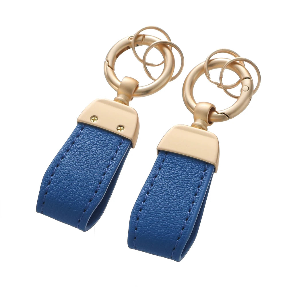 French Sheepskin Car Key Chain Women Men Delicate Leather Pendant High-end Keychain Lovely Leather Rope Key Holder Accessories