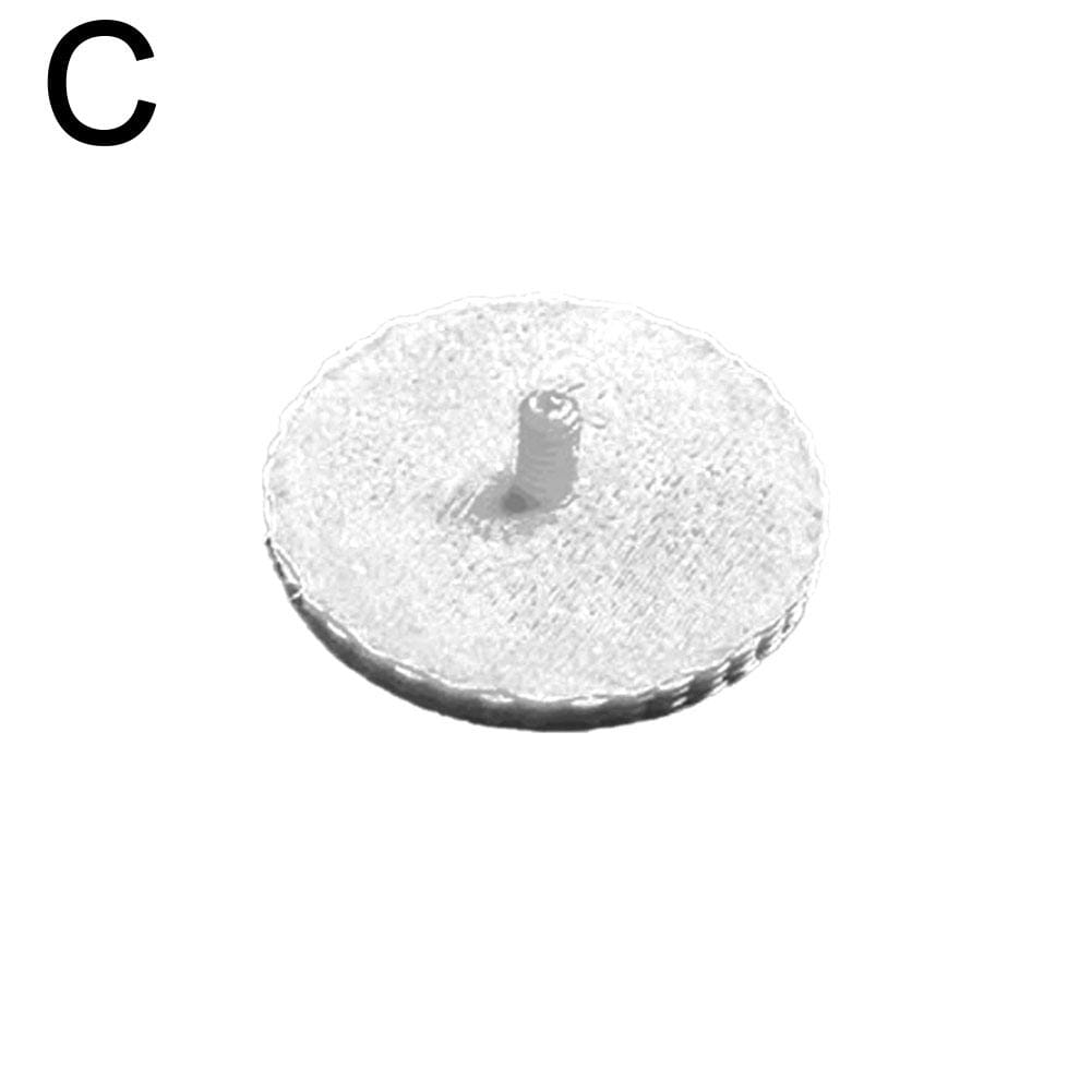Capuchon de vis de remplacement pour téléphone CMF 1, ton argenté, avec une surface texturée d’aspect tissé et une broche centrale.