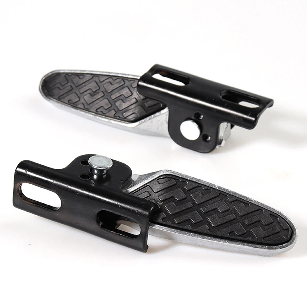 1 Pair Electric Bicycle Pedal Electric Vehicle Scooter Pegs Pedal Platform Front Footrest Folding Pedal Modified Accessories