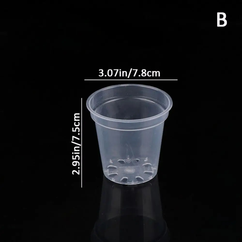New DIY Planter Pot Transparent Large Capacity Round Starting Pot Plastic Anti-Deformation Orchid Nursery Container Home