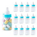 12/24Pcs Pink Blue Baby Bottle for Baby Shower Favors Mini Candy Bottles for Boys Girls Newborn Party Gender Reveal Party Decor
