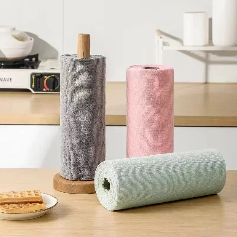 Kitchen Cloth Reusable Cleaning Erase Household Kitchen Cloth Towel Roll Rag Cleaning Tissue Replacement 1 Roll 20 Pieces