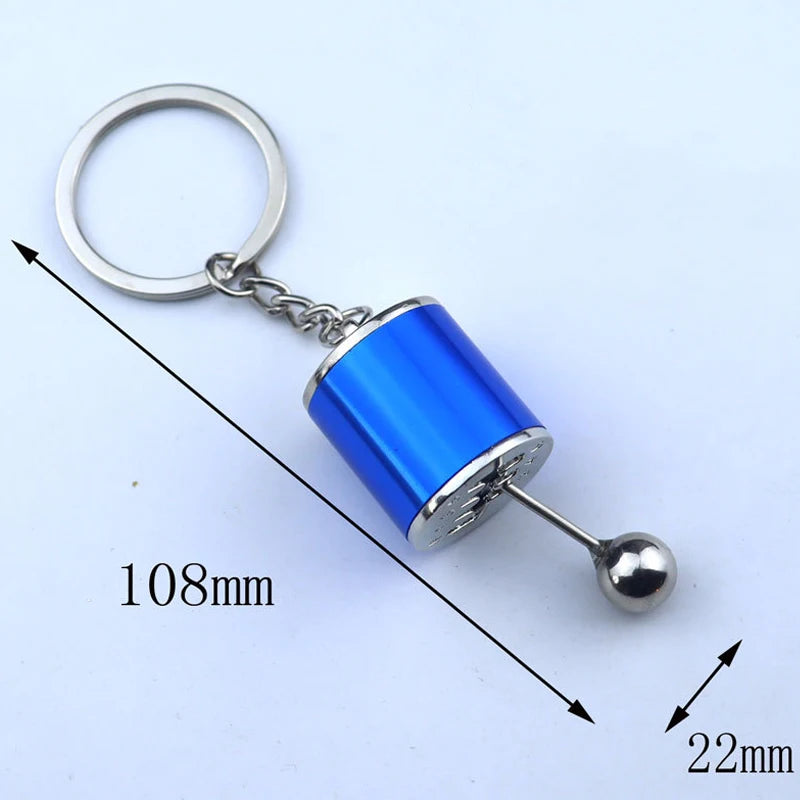 Car Gear box Keychains for Man Metal Gear Head Key Rings Manual Transmission Lever Car Refitting Keychain Car Interior Ornaments