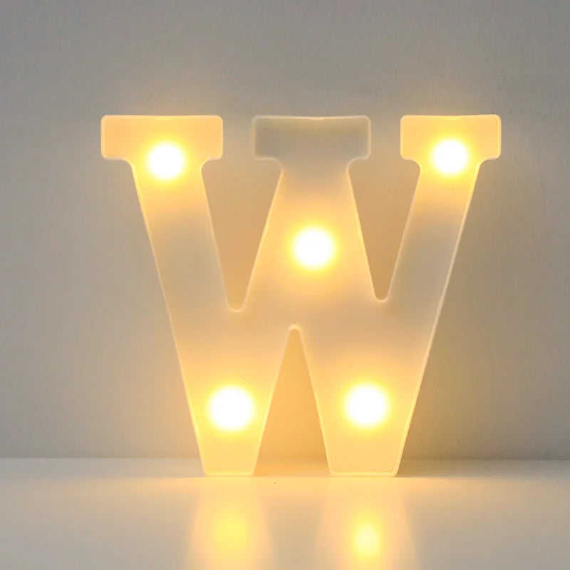 Alphabet LED Letter Lights Luminous Number Lamp Battery Night Light for Wedding Birthday Christmas Party  Home Decoration