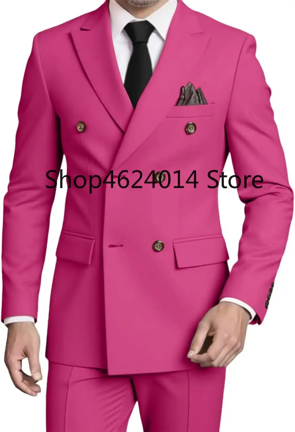 Suits for Men Slim Fit 2 Piece, Mens Double Breasted Suit Tuxedo for Men Wedding Business Prom Formal Suits