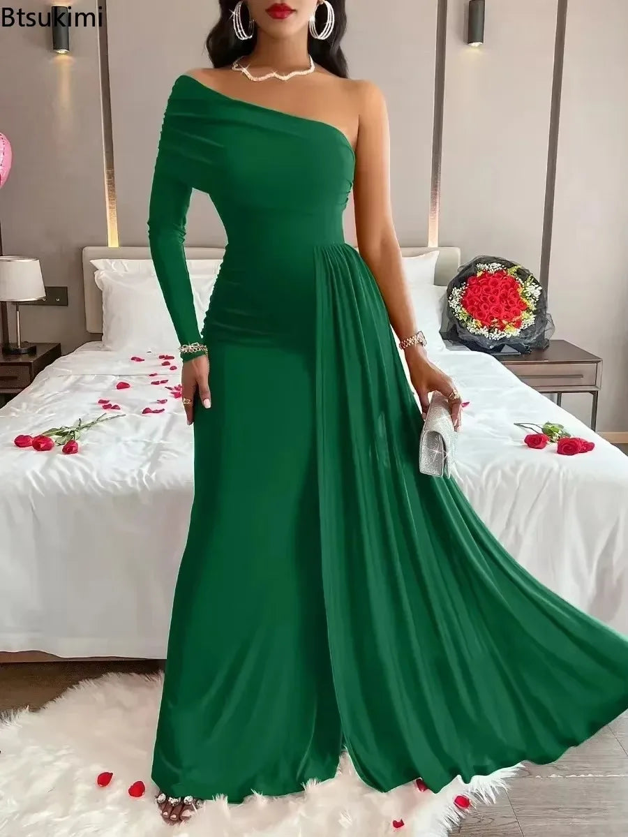 2026 Luxury Party Evening Dresses Women's Sexy and Elegant Backless Sleeveless Off Shoulder Maxi Dress Fashion Prom Gown Females