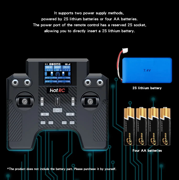 HOTRC HT-8A 2.4G 8CH Transmitter&Receiver HT8A Remote Control with F-08A Receiver for RC Helicopter Aircraft Car Ship Tank Robot