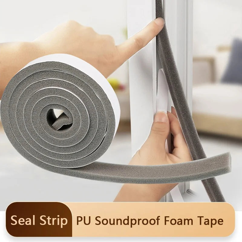 2M Foam Soundproof Window Sealing Strip Self Adhesive Anti Collision Weather Stripping For Doors Windows Furniture Protection