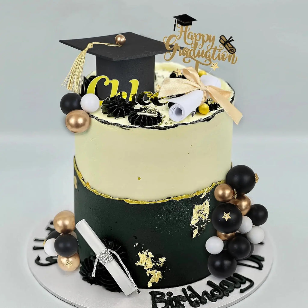 Graduation Cake Toppers Graduations Cap Congrats Grad Cake Decorations for 2026 High School College Senior Graduation Supplies
