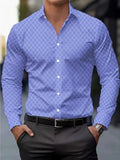 New Trendy Men's Long-Sleeve Shirt: Versatile Casual Top Featuring an All-Over Design of Gold Fleck Lines on a White Background