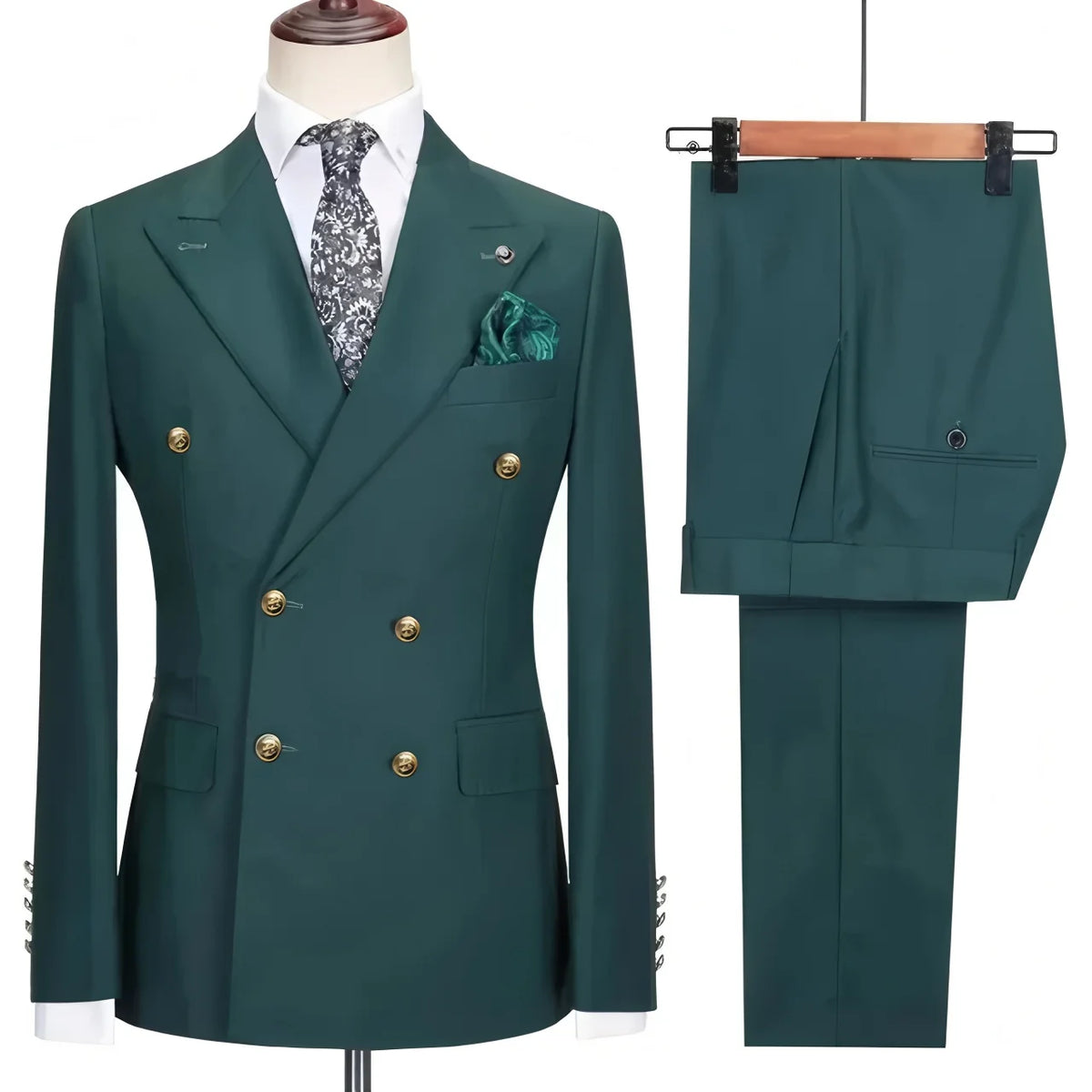Men's Elegant Business Terno Casual Host Banquet Trousers Blazer Set Male Suit for Various Occasions