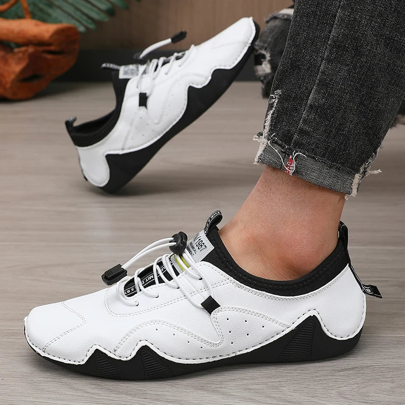 2023 New Leather Casual Shoes Men Sneakers Flat Comfortable Men Handmade Shoes Luxury Fashion Loafers High Quality Men Footwear
