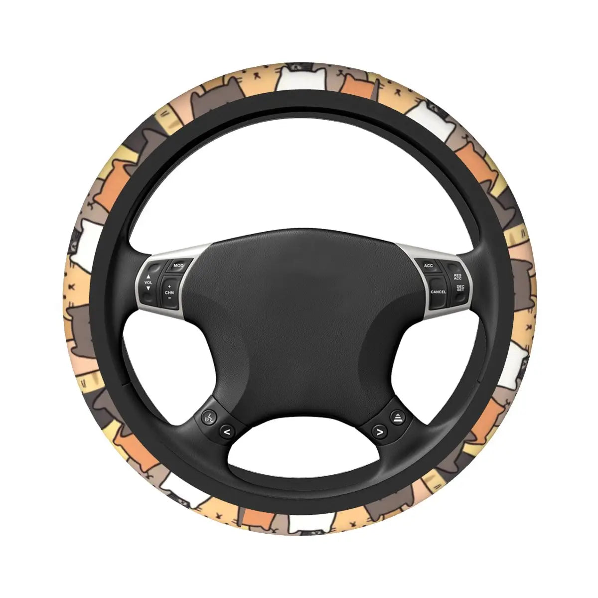Funny Cats Car Steering Wheel Cover 38cm Animal Cat Steering Wheel Protective Cover Car-styling Steering-Wheel Accessories