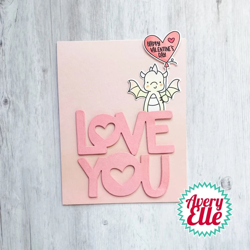 Valentine's Day New 2025 Clear Stamps for Paper Making Dragon Love Cutting Dies Set Scrapbooking Embossing Frame Card
