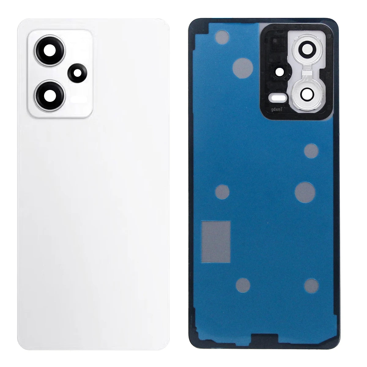For Xiaomi Redmi Note 12 Pro 5G Back Glass Cover Housing Battery Rear Case Phone Lid Replacement with Camera Frame Lens