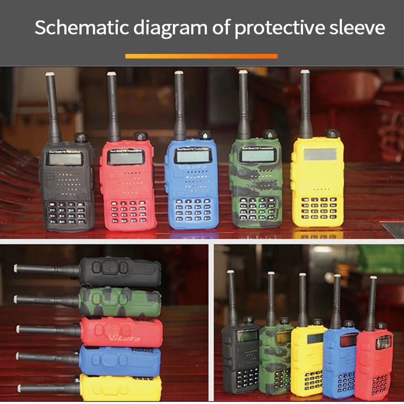 Silicone Rubber Cover Bumper BAOFENG UV-5R Case for Two-Way Radio F8+ UV 5R UV-5RE DM-5R Walkie-Talkie UV5R Accessories
