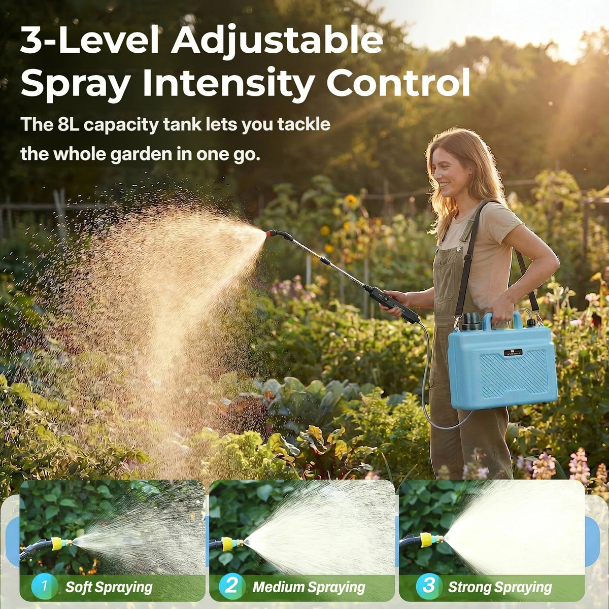 Garden Sprayer Upgraded Electric Sprayer With Telescopic Wand & Adjustable Shoulder Strap For Lawn Garden Patio Yard