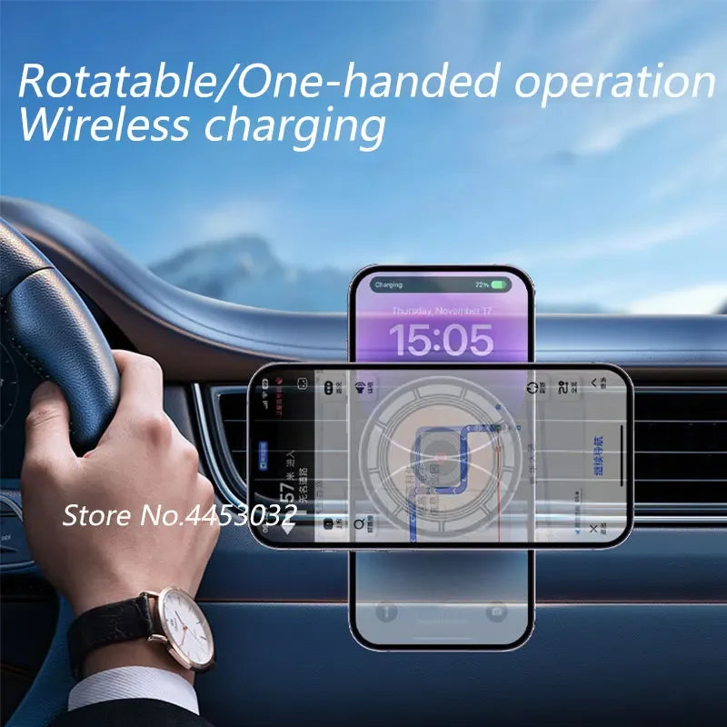 For Audi A6 c7 4G A7 4G8 2012-2018 15W Car Wireless Charger Phone Holder Rotatable Magnetic Bracket Fast Charging Accessories