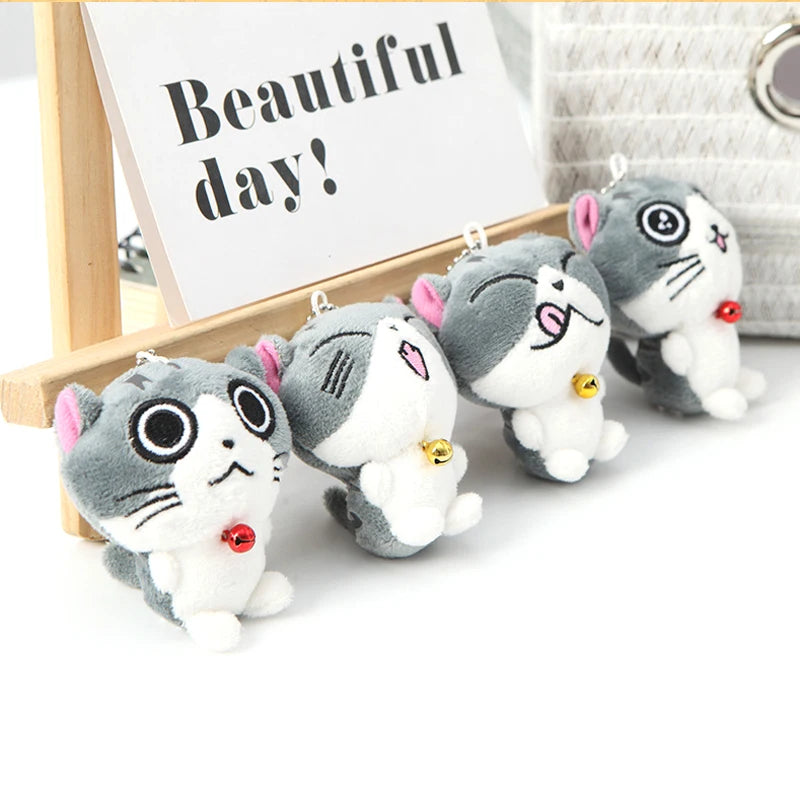 Cute Plush Cheese Kitty Keychain Woman Mini Chi's Sweet Home Cat Doll Key Ring Chain On Bag Car Trinket Wedding Party Toy Gift