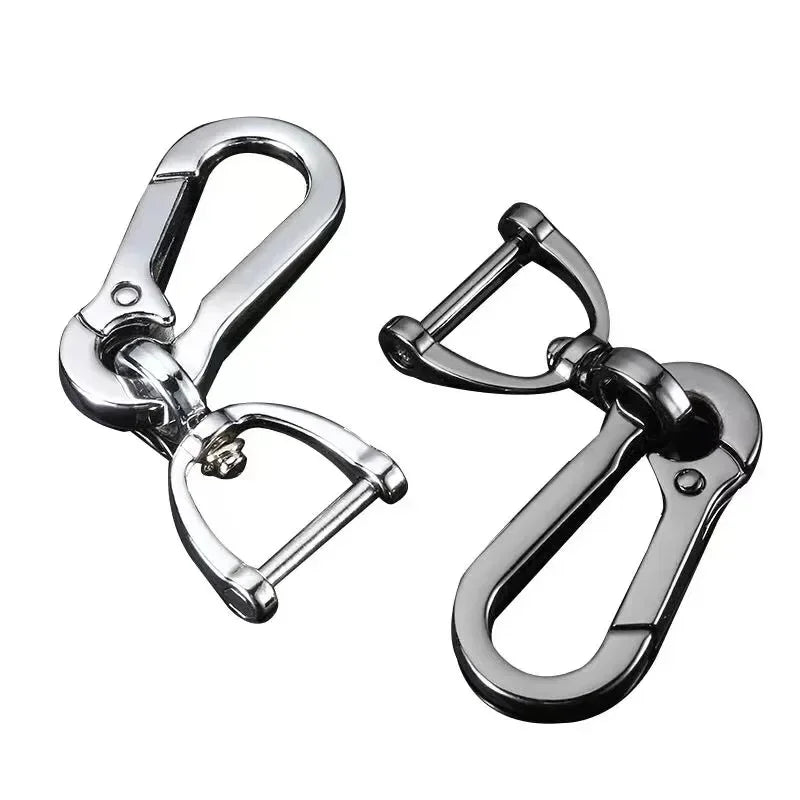 Stainless Steel Car Keychains Strong Carabiner Shape Keyring Climbing Hook Keychain Man Unisex Gift Auto Interior Accessories