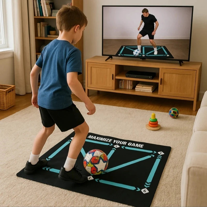 Football Training Mat Durable Non Slip Foldable Kids Adults Dribble Training Mat Football Training Indoor Ourdoor Equipment
