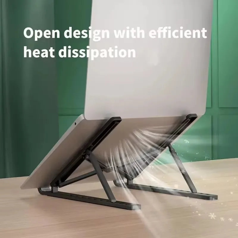Laptop Holder Stand Adjustable Foldable Portable for Notebook Computer Bracket Lifting Cooling Holder Non-slip ﻿