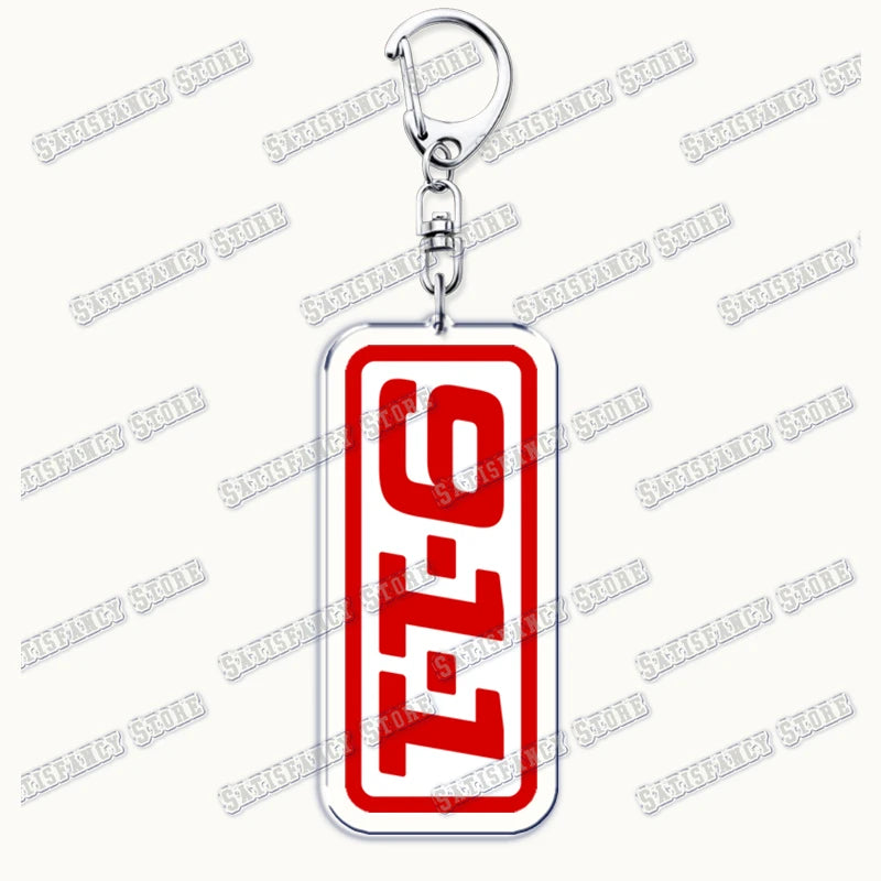 Popular TV Show 9-1-1 Keychains for Accessories Bag Evan Buckley Eddie Diaz Oliver Stark Bobby Nash Keyrings Jewelry Fans Gifts