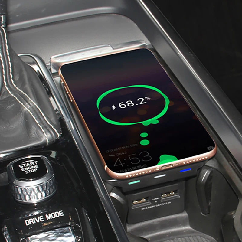 Car wireless charger for Volvo XC90 XC60 S90 V90 S60 V60 C60 wireless phone charger charging pad charging holder