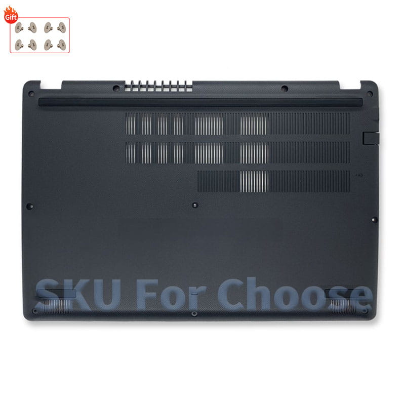 black plastic replacement housing case with matte finish and integrated ventilation grilles for acer aspire 3 n19c1 a315-42 a315-42g a315-54 a315-54k shown from the back side