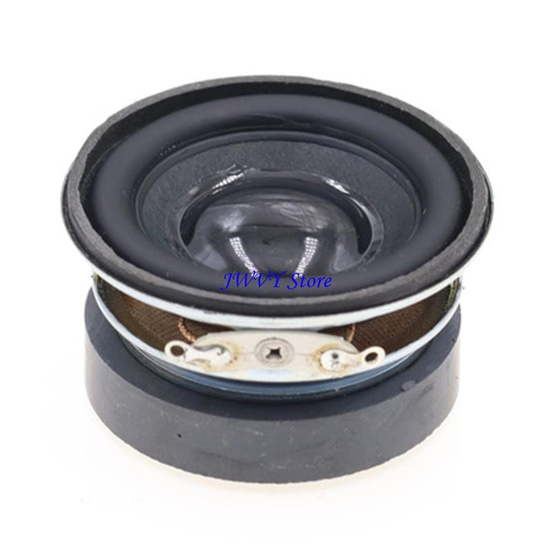 Par de mini altavoces circulares negros de 45 mm, 3 W, 4 ohm para bricolaje de audio doméstico, con acabado mate y componentes internos visibles