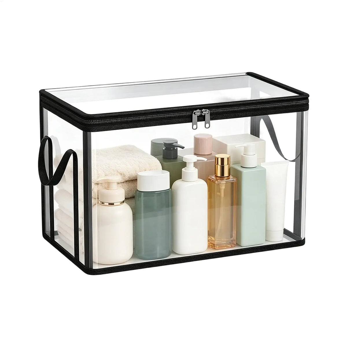 Book Storage Box Clear Stackable Large Capacity Book Storage Containers Organization Bins for Toy Snack Bedding Clothes Home