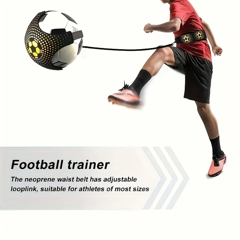 1 Set of Football Training Dribbling Straps, Rebound Practice Straps, Football Dribbling Equipment Training Tools, Suitable for Beginners