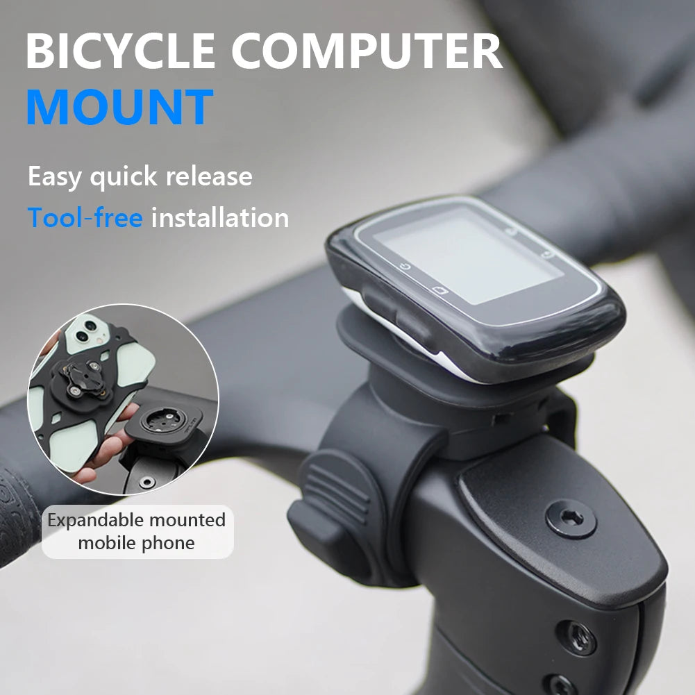 Silicone Bicycle Computer Mount Non-slip Bicycle Handlebar Computer Mount Multi-Function Bike Computer Stand Cycling Accessories